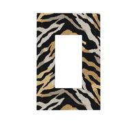 Plaque murale pour interrupteur imprimé léopard zèbre - 1 interrupteur à bascule - Décoration pour la maison, la cuisine, la salle de bain