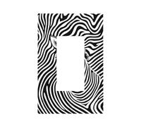 Plaque murale pour interrupteur imprimé zèbre - Plaque murale à bascule simple - Décoration pour la maison, la cuisine, la salle de bain