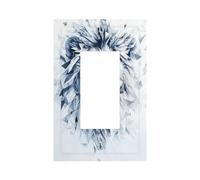 Plaque murale pour interrupteur motif lion blanc - 1 interrupteur à bascule - Décoration pour la maison, la cuisine, la salle de bain