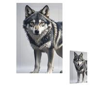 Plaque murale pour interrupteur - Motif loup mignon - 1 interrupteur - Plaque décorative pour prise électrique - Plaque frontale pour salle de bain et cuisine - 12,7 x 7,6 cm