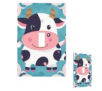 Plaque murale pour interrupteur - Motif vache mignonne à pois - 1 interrupteur - Plaque décorative pour prise électrique - Plaque frontale pour salle de bain et cuisine - 12,7 x 7,6 cm