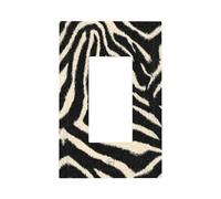 Plaque murale pour interrupteur - Motif zèbre noir et beige - Plaque murale à bascule simple - Décoration pour la maison, la cuisine, la salle de bain