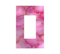 Plaque murale pour interrupteur mural à bascule simple à encre alcoolisée rose 1 gang pour décoration de maison, cuisine, salle de bain