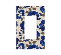 Plaque murale pour interrupteur mural à bascule simple à motif floral tricoté sur fond beige pour décoration de maison, cuisine, salle de bain