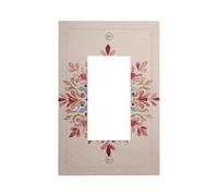 Plaque murale pour interrupteur mural à bascule simple avec flocons de neige sur fond beige pour décoration de maison, cuisine, salle de bain