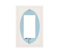 Plaque murale pour interrupteur mural en forme de fleur d'anémone blanche à bascule 1 bande décorative pour la maison, la cuisine, la salle de bain