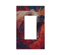 Plaque murale pour interrupteur mural en forme d'ours rugissant - 1 interrupteur à bascule - Décoration pour la maison, la cuisine, la salle de bain