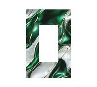 Plaque murale pour interrupteur mural en marbre vert émeraude abstrait tourbillon simple à bascule 1 bande décorative pour la maison, la cuisine, la salle de bain