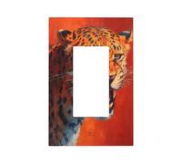 Plaque murale pour interrupteur mural motif léopard rugissant en colère - 1 bande décorative pour la maison, la cuisine, la salle de bain