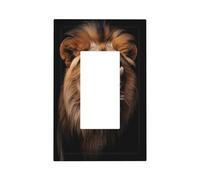 Plaque murale pour interrupteur mural motif lion mâle - 1 interrupteur à bascule - Décoration pour la maison, la cuisine, la salle de bain