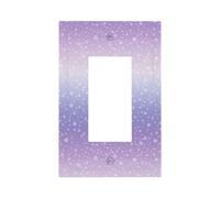 Plaque murale pour interrupteur pastel, lavande violet et blanc scintillant, plaque murale à bascule simple, décoration pour la maison, la cuisine, la salle de bain