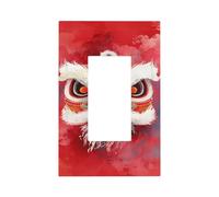 Plaque murale pour interrupteur tête de lion - Plaque murale à bascule unique - Décoration pour la maison, la cuisine, la salle de bain