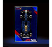 Plaque murale pour Lego Technic Oracle Red Bull Racing RB20 F1 Car 42206 Racing Car Wall Trailer, idées cadeaux pour les amateurs de montage mural de voiture Lego, dimensions : 80 x 50 cm