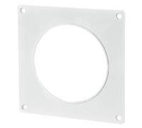 Plaque murale pour tuyau d'aération en PVC - 150 mm - Bride murale - Plaque de montage - Tubes ronds - En plastique - Résistant aux intempéries - Blanc