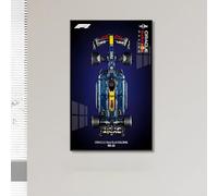 Plaque murale pour voiture Le*go 42206 Oracle Red Bull Racing RB20 F1, idée cadeau pour les amateurs de véhicules Lego, plaque murale uniquement Dimensions : 55 x 155 cm