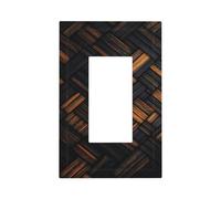 Plaque murale rectangulaire en bois pour interrupteur de lumière foncée - 1 interrupteur à bascule - Décoration pour la maison, la cuisine, la salle de bain