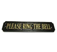 Plaque murale rectangulaire « Please Ring The Bell »
