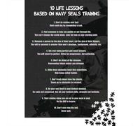 Plaque Murale Rétro 38x26cm/1000pcs avec Navy Seals Life Lessons pour Le Pub Ou Le Café, pour Les Mois Plus Frais dans Le Pub Et Le Café