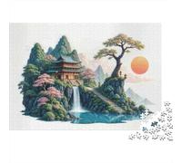 Plaque Murale Rétro 52x38cm/1000pcs avec Japanese Zen Garden Decor pour Le Pub Ou Le Café, pour Une Décoration Hivernale dans Le Pub Et Le Café