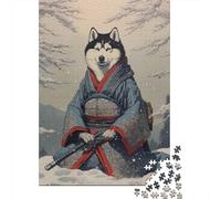 Plaque Murale Rétro 70x50cm/1000pcs avec Husky The Samurai pour L’Atelier, pour Aménager L’Atelier, Le Garage Et L’Espace Bricolage