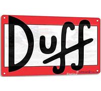 Plaque murale rétro en aluminium Duff Beer The Simpson - 20 x 30 cm (L x l) - Décoration d'intérieur