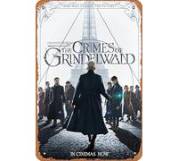 Plaque murale rétro en métal avec inscription « Fantastic Beasts : The Crimes of Grindelwald 2018 » - 30,5 x 20,3 cm - Look vintage