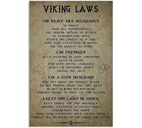 Plaque murale rétro en métal - Lois vikings - Plaque murale vintage amusante pour café, bar, restaurant, supermarché, boutique, idée cadeau - 30,5 x 45,7 cm