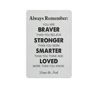 Plaque murale rustique en métal, citation inspirante et motivante : « Tu es plus courageux que tu ne le crois », idéale pour une chambre d'enfant, un bureau, une salle de jeux ou toute autre pièce