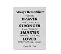 Plaque murale rustique en métal, citation inspirante et motivante : « Tu es plus courageux que tu ne le crois », idéale pour une chambre d'enfant, un bureau, une salle de jeux ou toute autre pièce