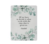 Plaque murale rustique en métal « Tout ce que nous avons à décider, c'est quoi faire de notre temps » - Décoration murale inspirante pour la maison, la cuisine, la salle de bain ou le salon - 30 x