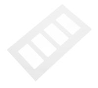 Plaque Murale sans Vis Blanche PC Double Gang pour Prises et Interrupteurs | Couvre Deux Sorties, Format Discret et Moderne, pour Cuisines et Logements, Usage Multi-appareils