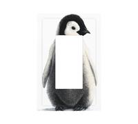 Plaque murale simple en forme de pingouin mignon - Plaque murale à bascule unique - Décoration pour la maison, la cuisine, la salle de bain