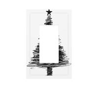 Plaque murale simple noire pour interrupteur de sapin de Noël - Plaque murale à bascule simple - 1 gang - Décoration de prise de courant pour la maison, la cuisine, la salle de bain