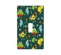 Plaque murale sport Monster 1 gang taille standard 11,4 x 7 cm, couvercle décoratif pour interrupteur à bascule, couvercle de prise de courant en polycarbonate thermoplastique