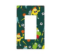 Plaque murale Sport Monster - Plaques murales 1 gang - Taille standard - 11,2 x 6,9 cm - Couvercle décoratif pour interrupteur - Cache-prise - Polycarbonate thermoplastique