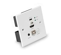 Plaque Murale UK Extender HDBaseT Cat.6 KVM HDMI 4K60 & Type C, 150m, émetteur