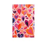 Plaque murale vierge 1 gang - Plaque décorative colorée - Motif cœur d'amour - Romance - Saint-Valentin - Décoration pour chambre à coucher et salon