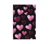 Plaque murale vierge 1 gang - Plaque décorative - Cœur d'amour brillant - Rose et rouge - Pour décoration de chambre à coucher, salon