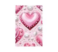 Plaque murale vierge 1 gang - Plaque décorative - Diamant rose - Perle romantique - Pour la Saint-Valentin, la chambre à coucher, le salon