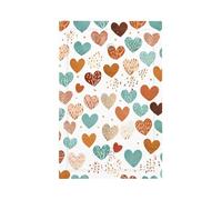 Plaque murale vierge 1 gang - Plaque d'interrupteur décorative - Marron et bleu - Motif cœur d'amour - Pour chambre à coucher, salon