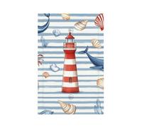 Plaque murale vierge 1 gang - Plaque d'interrupteur décorative - Phare marin sans couture - Poisson et crabe - Pour chambre à coucher, salon