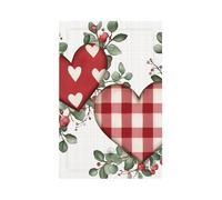 Plaque murale vierge 1 gang Plaque d'interrupteur décorative pour la Saint-Valentin, motif cœur d'amour et feuille verte pour décoration de chambre à coucher et salon