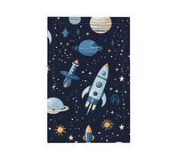 Plaque murale vierge 1 gang - Plaque d'interrupteur décorative - Rocket Planet - Vaisseau spatial - Pour chambre à coucher, salon