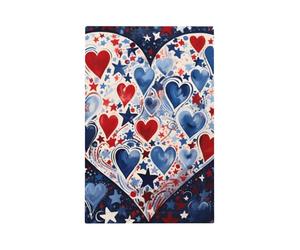 Plaque murale vierge à 1 gang - Plaque décorative pour interrupteur - Jour de l'indépendance - Aquarelle - Cœur d'amour - Pour chambre à coucher, salon