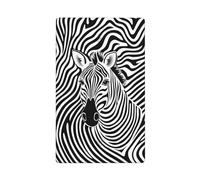 Plaque murale vierge à bascule simple pour interrupteur décoratif Motif zèbre 1 gang pour cuisine salle de bain Taille 11,4 x 7 cm