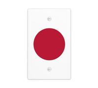 Plaque murale vierge avec drapeau du Japon - 1 interrupteur décoratif pour cuisine, salle de bain - Dimensions : 11,4 x 7 cm