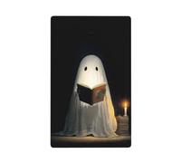 Plaque murale vierge avec motif fantôme mignon pour la lecture d'Halloween - 1 gang - Pour cuisine, salle de bain - Dimensions : 11,4 x 7 cm