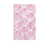 Plaque murale vierge en forme d'éventail rose et blanc - 1 interrupteur décoratif pour cuisine, salle de bain - Dimensions : 11,4 x 7 cm