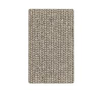 Plaque murale vierge en tissu tricoté marron neutre pour interrupteur décoratif pour cuisine, salle de bain, taille 11,4 x 7 cm