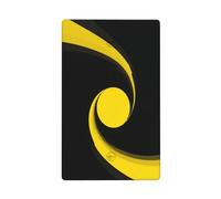 Plaque murale vierge minimaliste jaune de forme circulaire abstraite pour interrupteur décoratif 1 gang pour cuisine, salle de bain, taille 11,4 x 7 cm